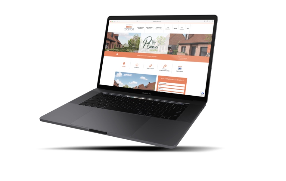 Page programme du site internet Loginor pour le lancement commercial du programme immobilier Les Hauts de la Plaine